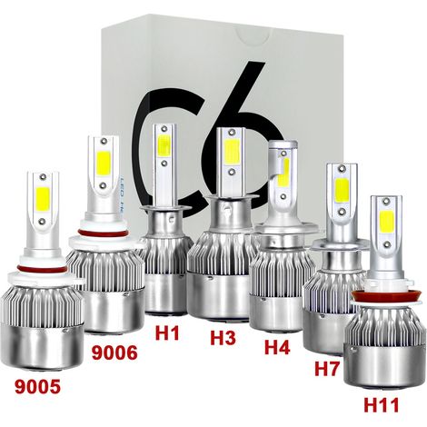 2 bombillas LED para faros delanteros de coche, kit de conversión todo en uno para luces de conducción LED 9005 36W 6000LM (1/2)