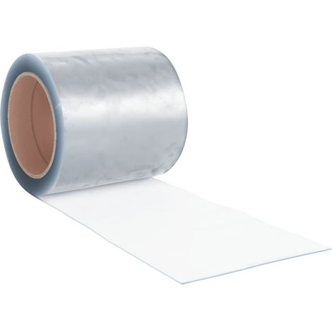 Tira de cortina para puertas PVC transparente 200x1,6 mm 10 m vidaXL
