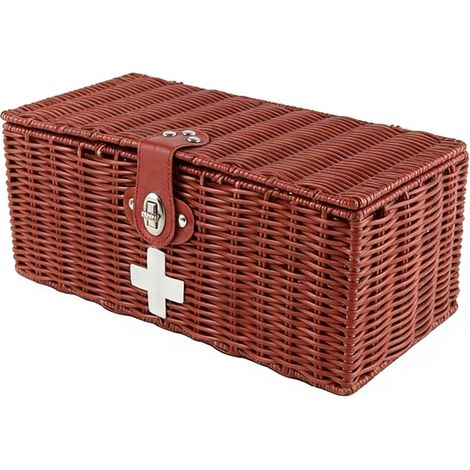 Boîte à pharmacie avec fermeture de sécurité - Boîte de premiers secours pour pharmacie à domicile avec compartiments, organisateur de médicaments d'urgence, portable, grande pour la maison, la (1/5)