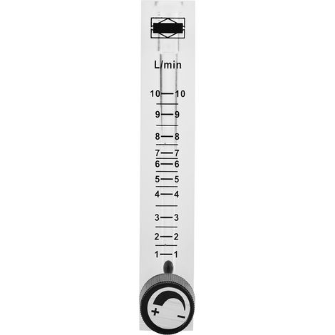 LZQ-7 Durchflussmesser 1–10 l/min mit Regelventil für Sauerstoff/Luft/Gas (1/5)
