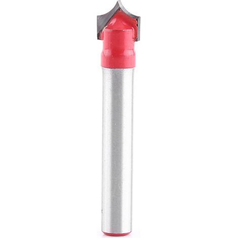 Fraise à rainurer en V à pointe aiguille pour gravure CNC 3D, tige de 6 mm, outil de sculpture sur bois (8 mm) (1/3)