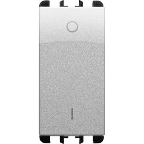 Interruttore bipolare 16a 1 modulo alluminio urmet 10162al (1/3)