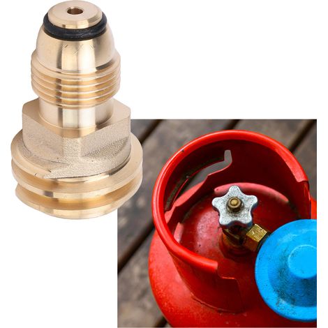 Adaptateur de tuyau pour raccordement gaz, modèle C3H8, en brass, connexion 1/2" femelle, pour cuisine extérieure et régulateur (1/5)