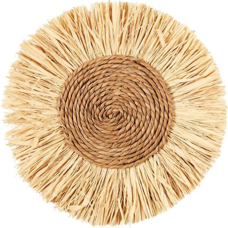 Décoration Murale Ronde "Mirage" 37cm Naturel (1/2)