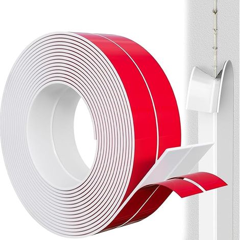 Protection Angle Mur Souple Autoadhésive 2cm x 3.3m, Bord de Table Flexible, Etanche, Décorative, Bande de finition en PVC pour cuisine, salle de bain(Blanc) (1/5)