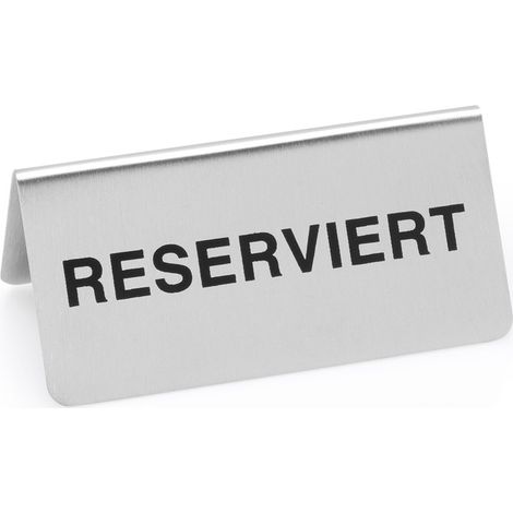 Chevalet de table RESERVIERT 10 x 5 x 5 cm inox - Was Germany