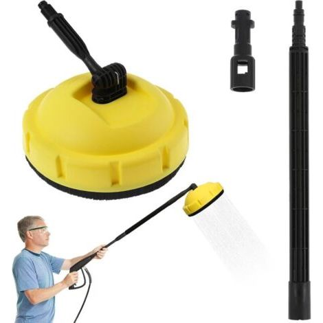 High Pressure Washer for Car with Rotating Brush Telescopic Handle Long Heavy Duty Plastic Cleaning Car and Patio Multipurpose Tool for Home Use