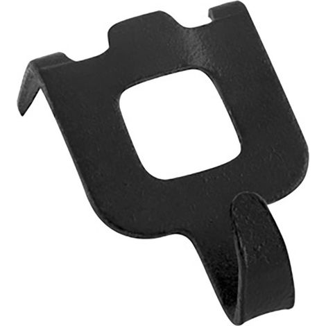 Cuelga cuadros metálico con fijación mediante puntas, negro, 8 uds
