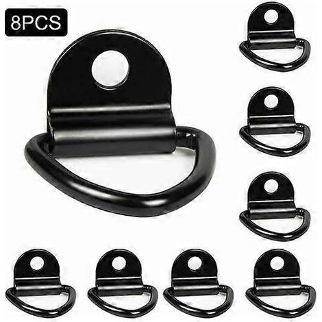 Lot de 8 anneaux d'arrimage robustes pour bateaux, fourgonnettes, camions, entrepôts (1/5)