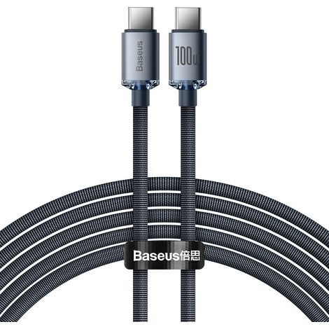 Kabel zum schnellen Laden und zur Datenübertragung USB-C USB-C 100W 2m schwarz (1/5)