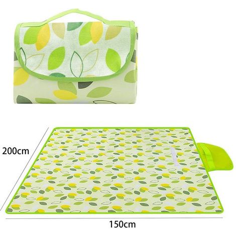 Manta de picnic，Impermeable y resistente a la humedad，Fácil de guardar y ahorra espacio，reuniones familiares，acampadas al aire libre，Verde (1/4)