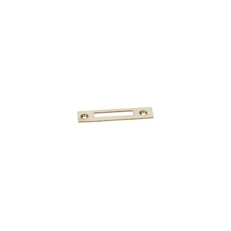 Gâche plate pour crémone – Dimensions 62 x 15 mm – Décor nickelé – Vendu à l'unité – Serfa (1/4)