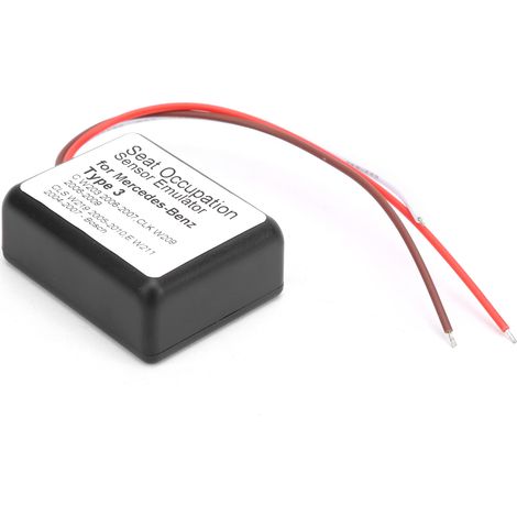 Tbest Sitzbelegungssensor ABS-Emulator 43x35x17mm Kompatibel mit Typ 3 C W203 CLK W209 CLS W219 E W211 Autoalarmanlage Sicherheitsgurt Zubehör.