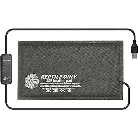 Coussin Chauffant pour Reptile,Contrôle de la Synchronisation du Coussin Chauffant USB Terrarium sous Le Chauffe-réservoir pour Poisson Grenouille Lézard Serpent (1/5)