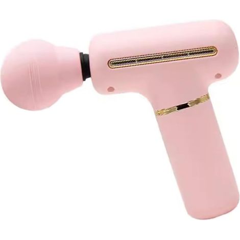 Pistola per massaggio multifunzionale in plastica, potente mini massaggiatore manuale, massaggiatore portatile per corpo, gambe, spalle, schiena, percussioni, regolabile, rosso chiaro (1/5)