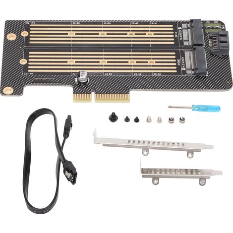 Adaptateur carte M.2 double baie haute vitesse, dissipation thermique efficace, lecteur de disque dur, accessoires informatiques (1/5)