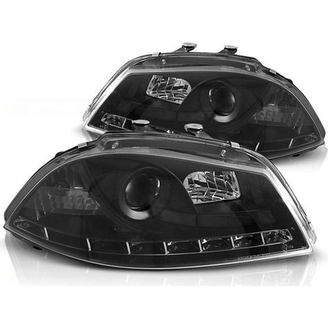 Phares avec feu de position SEAT IBIZA 6L 04 02-08 NOIR
