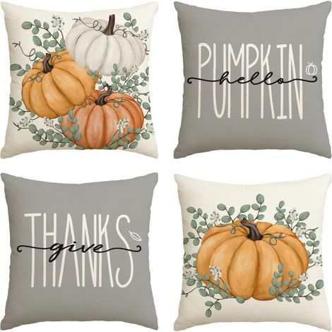 Federe Cuscini Set 4 Autunnali Decorativi 50x50 cm (1/5)