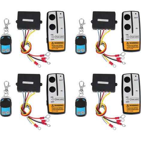 4x Funkfernbedienung für Seilwinden 12V 50Fuß für LKW ATV Warn Ramsey