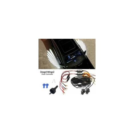 Adecuado para luces de espejo retrovisor lateral universales para automóviles, luces de bienvenida LED, luces de proyección para alfombras y luces decorativas para puertas, 12 V (blanco).