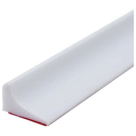 Barriera doccia in silicone bianco da 20 mm x 12 mm, adesivo anti-trabocco per soglia doccia, barriera doccia impermeabile, barriera doccia pieghevole per pavimento del bagno