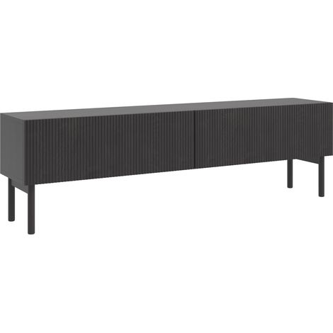 Selsey Nolie - TV-Lowboard 2-türig, Holzoptik Esche Schwarz, 175 cm (1/5)