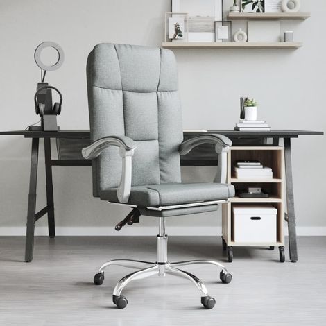 Chaise de bureau inclinable Fauteuil gamer - Chaise d'ordinateur Gris foncé Tissu BV836404 - BonneVie (1/5)