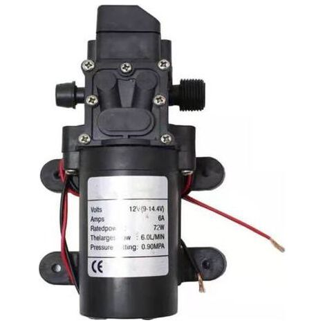 Pompe à eau haute pression 12 V CC pour lavage de voiture, pompe à eau à membrane automatique, petite pompe à eau auto-amorçante haute pression en polyuréthane, 1 pièce pour camping-car, (1/4)