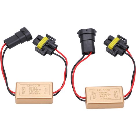 Lot de 2 contrôleurs de flash stroboscopique 50 W, bonne résistance à la chaleur, compatible avec 3 types de lampes, module de clignotement pour feux antibrouillard (1/5)