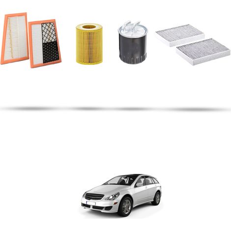 Kit tagliando 4 filtri compatibile con Mercedes Classe R (W251) 320 CDI 165kw Dal 2005 al 2009 (1/5)