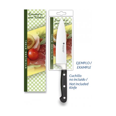 Blister para cuchillo de cocina, medida de 59 x 220 mm
