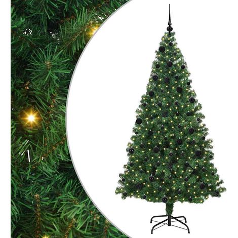 Sapin de Noël Arbre de Noël artificiel Vert 210 cm PVC, Acier et Plastique (1/5)