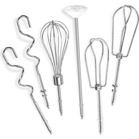 Fouets de mixeur à main pour Cuisinart, style turbo, gauche et droit - Argenté (1/5)
