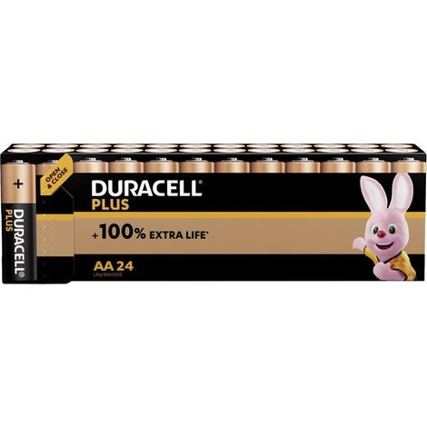 Lot de 24 piles alcalines LR6 (AA) Duracell MN1500 – 1.5 V – Longue durée pour appareils photo, jouets et lampes de poche