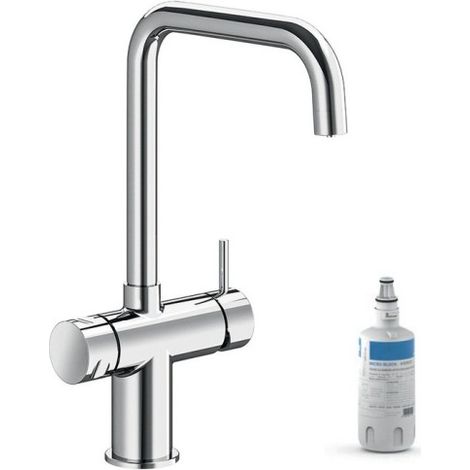 Mitigeur évier chromé avec filtration de l'eau par filtre à charbon - CRISTINA ONDYNA KT46051
