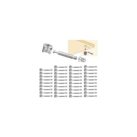 40 Set Raccord de Came Connexion de Panneaux D'armoires de Meubles M6X40mm Connecteur D'armoire à Raccords Excentriques pour Meuble Table Armoires