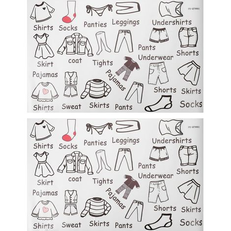 Autocollants Muraux Amovibles pour Tri des Vêtements Garçon et Filles – 2 Pièces, Étiquettes de Classement Colorées pour Armoire et Commode, Stickers Décoratifs pour (1/5)