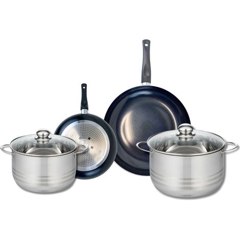 Ensemble de 2 Poêles de cuisson 20 et 28 cm et 2 faitouts 20 et 24 cm Elo Prima Brillant (1/5)