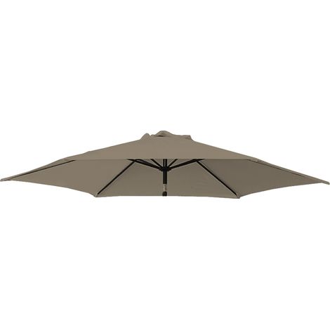 Greenbay Replacement Fabric Garden Parasol Canopy Cover for 2.5m 6 Arm Parasol - Brown