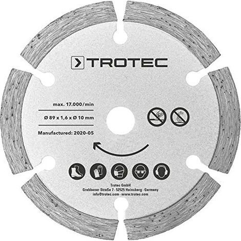 TROTEC Juego de hojas de sierra de inmersión 2 Diamant Ø 89 mm, 2 unidades