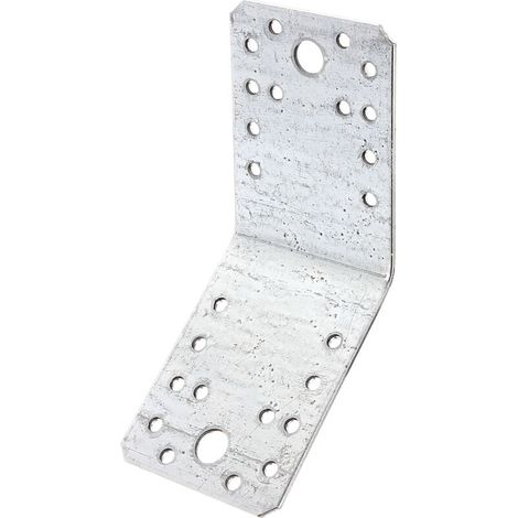 848361 Équerre d'assemblage, coudée à 135°, galvanisée Sendzimir, 90 x 90 x 65 mm, Set de 25 pièces