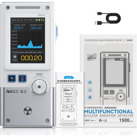 Détecteur de rayonnements électromagnétiques et nucléaires trois-en-un, dosimètre personnel professionnel contre les rayonnements radioactifs, alarme, compteur Geiger (1/5)