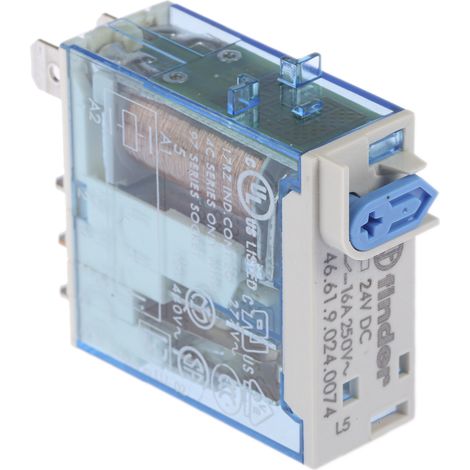 Relais de puissance Finder 46 Series, 1 RT, bobine 24V c.c. Enfichable 500mW ( Prix pour 1 )