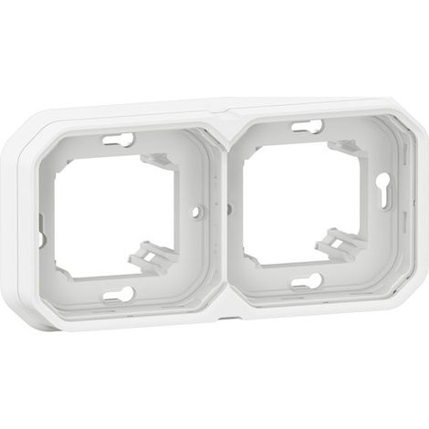 Soporte empotrado 2p H/v Blanco (1/5)