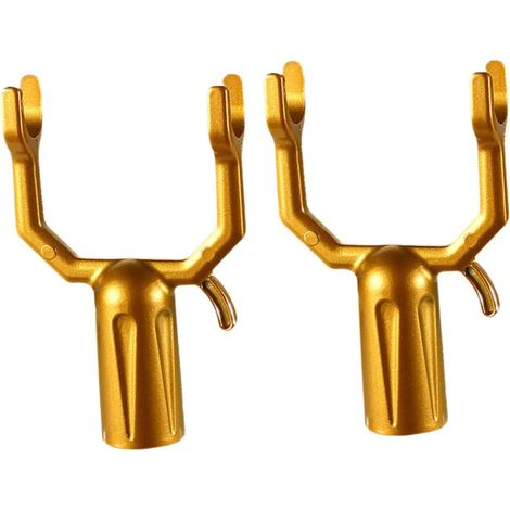 Lot de 2 fourches pour poteaux à linge, support de séchage pour branches d'arbre, facile à assembler, or (1/5)