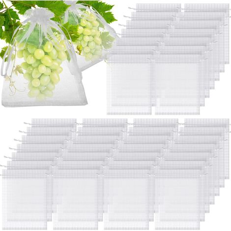 Lot de 100 sacs de protection pour fruits (sacs en filet anti-insectes), 20 x 30 cm, sacs de conservation (1/5)