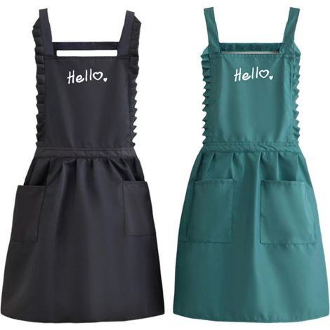 2 Pack Tablier de Cuisine Femme,Tablier Cuisine Femme,Tablier Serveuse,Tablier Femme pour Cuisine Familial,Restaurant (1/4)