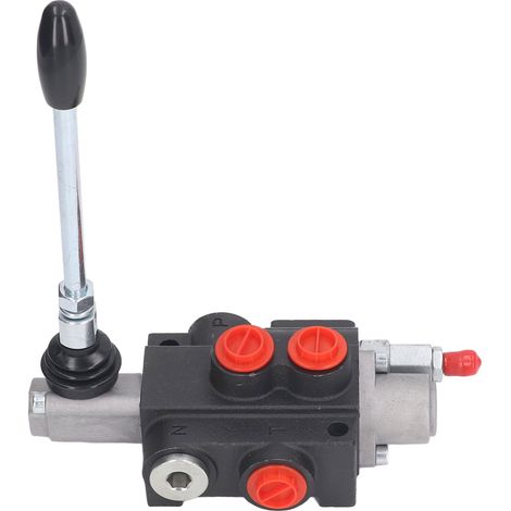 Kit soupape de régulation hydraulique 1 section double effet avec poignée de commande à barre de décharge réglable, accessoire pour tracteur (1/5)