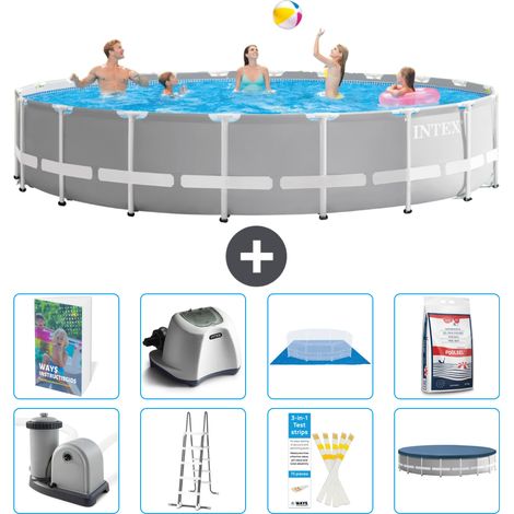 Prism Frame Pool Rund - 610x132 cm - 9-teilig S649