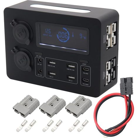Chargeur USB 5V 2.4A QC3.0 PD 20W 100W Adaptateur de bloc de charge USB C Connectez rapidement le chargeur Hub Prise d'alimentation d'allumeur de cigarette sur camper van camping-car